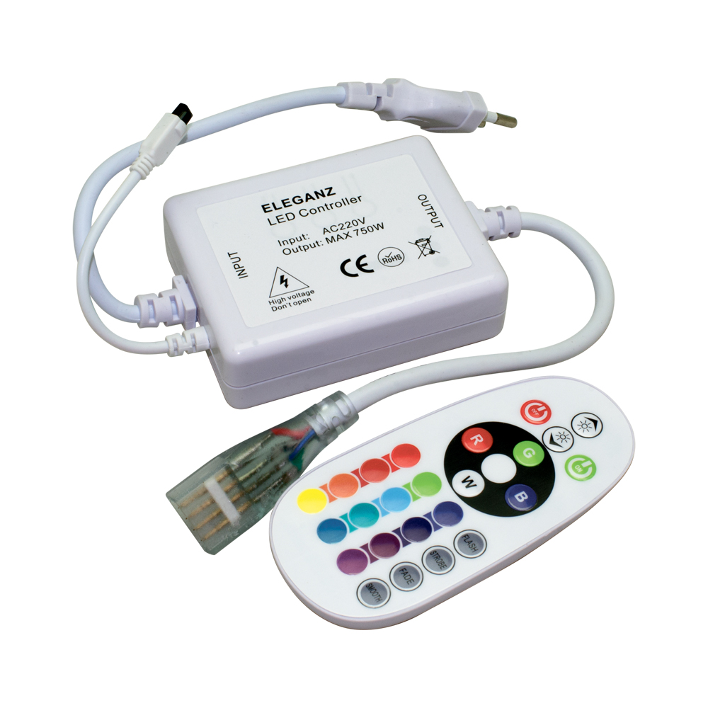 Контроллер кнопочный для RGB ленты 220V инфракрасный