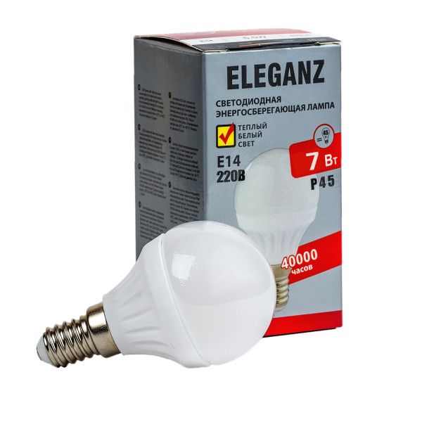 Светодиодная лампа E14 - 7Вт шар