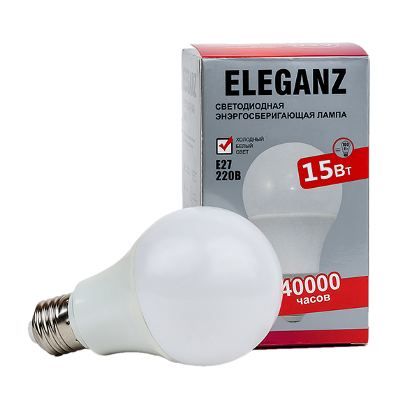 Светодиодная лампа E27 - 15Вт груша Eleganz А60