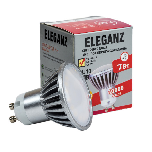 Светодиодная лампа GU10 7Вт Eleganz 220V