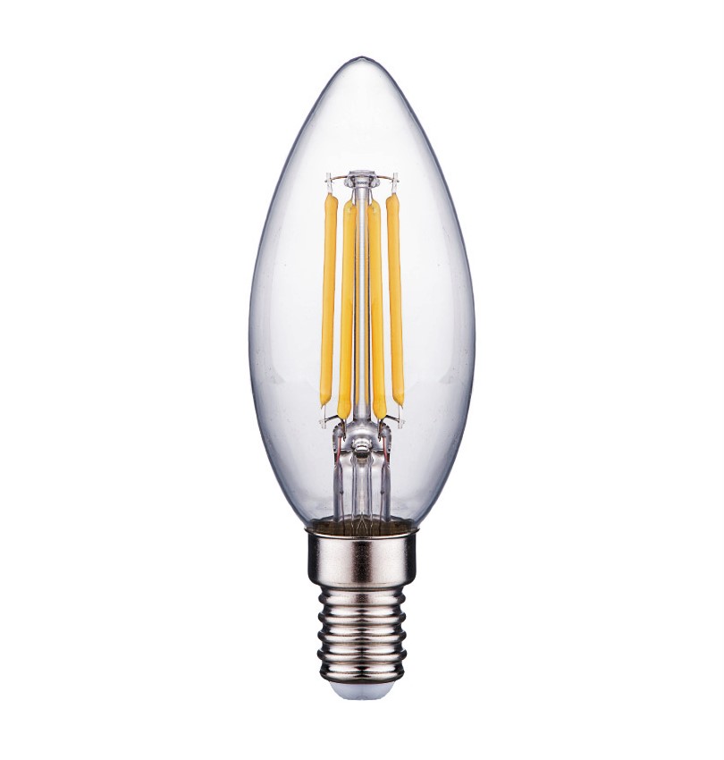 Светодиодная лампа нитевидная E14 5Ватт свеча Eleganz